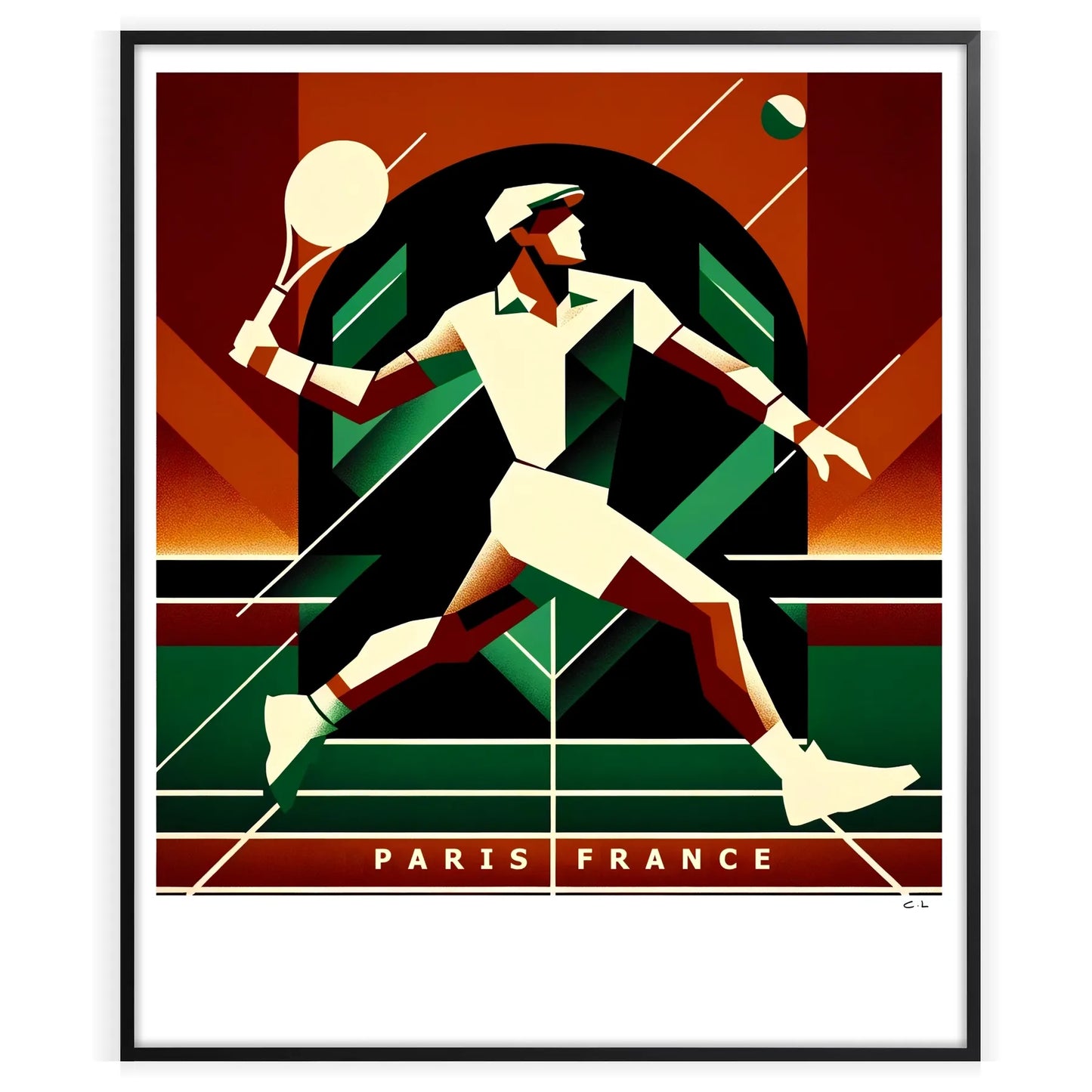 Elegant Vintage tennis artwork perfect for any sports enthusiast