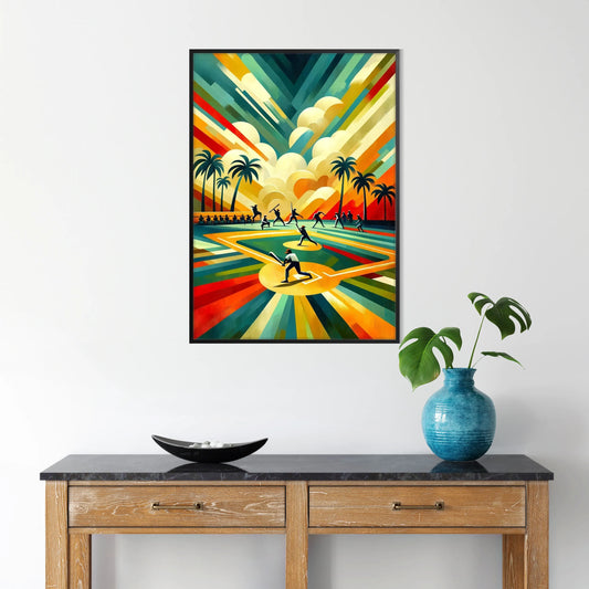 decor vintage baseball poster timeless spirit America favorite pastime unique wall art thoughtful gift enthusiasts stunning print captivating artwork