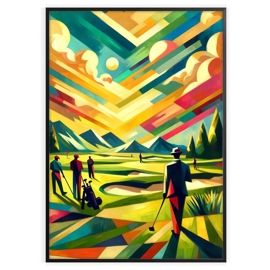 decor vintage golf art prints timeless elegance sport gift poster ideal wall charm classic design size A4 A0 touch flair today