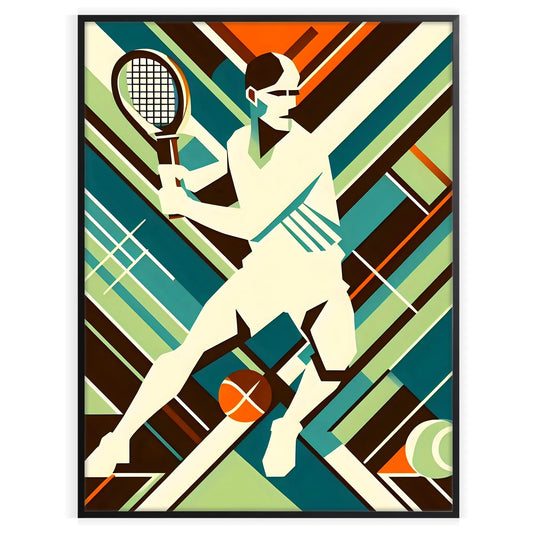 Classic Retro tennis design capturing the spirit of global Grand Slam tournament