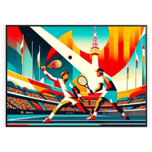 Elegant Tokyo tennis artwork perfect for any sports enthusiast