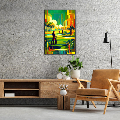 golf woman life stunning sport poster thoughtful gift unique wall art print elegance passion space diverse sizes A4 cm A0